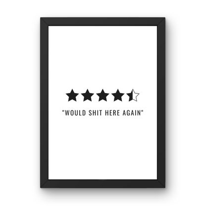 Would Shit Here Again Review