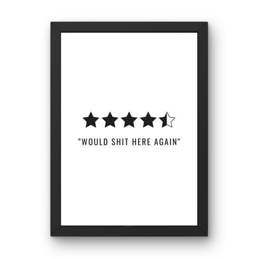 Would Shit Here Again Review