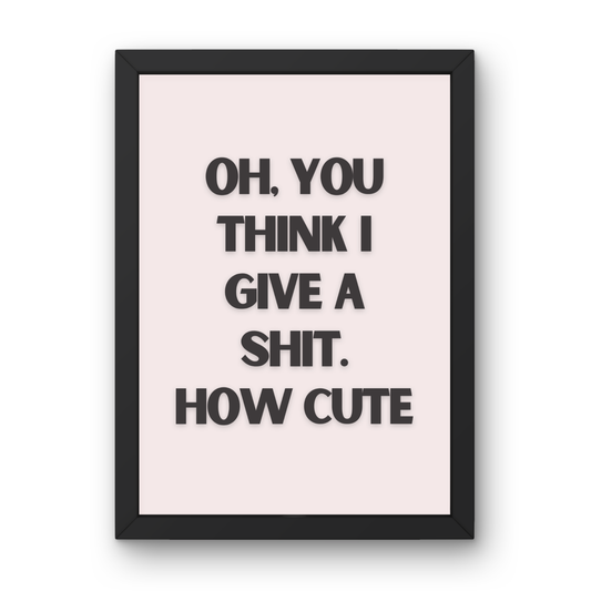 Oh You Think I Give A Shit