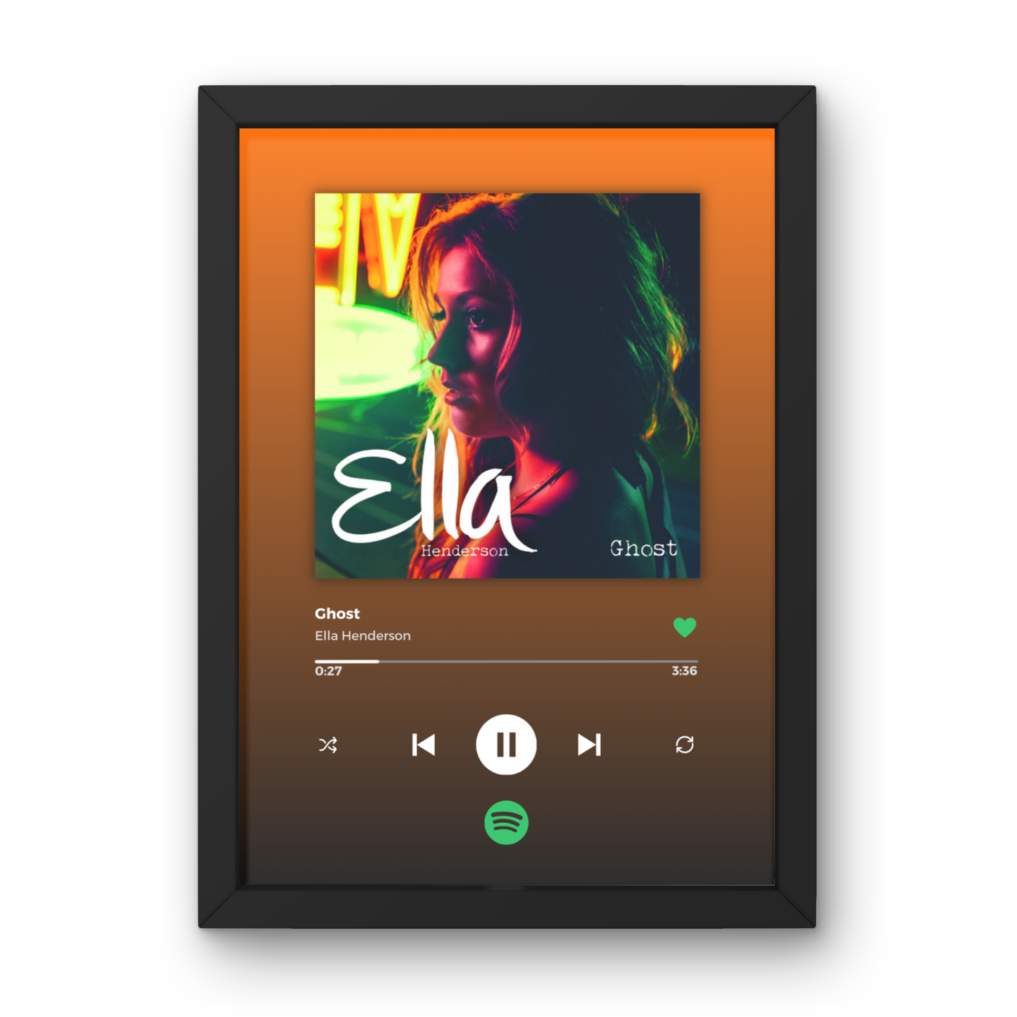 Personalised Spotify Inspired Print