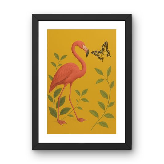 Flamingo & Butterfly