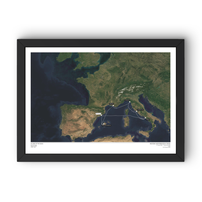 Your Cruise Journey Print – Custom Satellite Photo Map